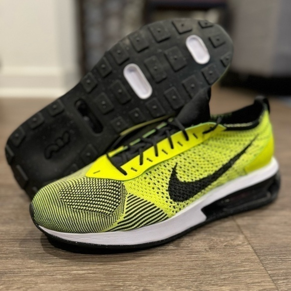 Nike Air Max FlyKnit Racer Shoes 'Volt' (FD4610-700) sz 13 - Picture 1 of 4